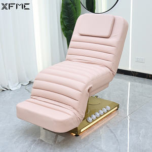 Salon de beauté de luxe 3 moteurs lit d'esthéticienne rose hauteur réglable <span class=keywords><strong>spa</strong></span> électrique lit de massage du visage de beauté moderne avec lumière LED - Product Image 1