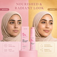 Stick multi-baume volumisant au collagène rose PDRN - Baume pour le visage et le corps |   Soin des rides sous les yeux, des rides du sourire et repulpage des lèvres pour le soin des rides K-Beauty