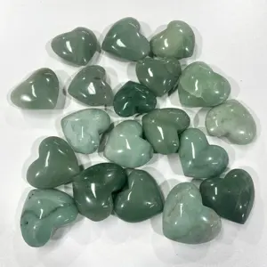 Wholesale Natural Healing Stones Fengshui Crystal Crafts Green Aventurine Heart Shaped For Decoration