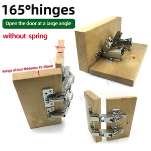 Bisagra hidráulica deslizante de 165 grados para gabinetes de esquina - Uso en cocinas y dormitorios, acero laminado en frío, cierre suave - Product Image 2