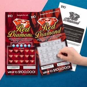 Free Unique Game Design Manufacture Full Color Printing Custom Lottery <b>Scratch</b> Tickets - Product Image 1