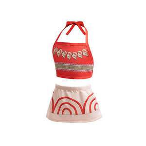 Abito da principessa per bambine <span class=keywords><strong>serie</strong></span> Moana, nuovo modello primavera/estate 2026, gonna con bretelle per Halloween - Vendita all'ingrosso BX - Product Image 2