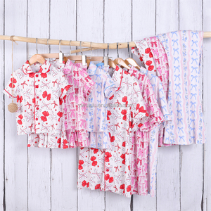 Nuovi 95% <span class=keywords><strong>di</strong></span> bambù <span class=keywords><strong>mamma</strong></span> e figlia abbigliamento da notte a bottone per bambini set <span class=keywords><strong>di</strong></span> pigiami per famiglie Boutique - Product Image 6