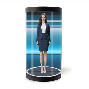 5.5-inch Holographic Display Cabinet with Naked-eye <strong>3D</strong> Virtual AI Digital Human Intelligent Voice Interaction Holographic Cabin - Product Image 1