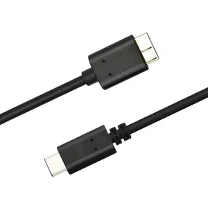 Micro B USB C 3.0电缆5gbps外部硬盘驱动器HDD电缆，用于三星note 3 SSD数据Cabo USB Tipo C到Micro B 3.0