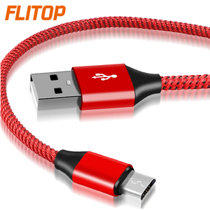 1m 2M 0.5m 2.4A tùy chỉnh sạc sạc datum <span class=keywords><strong>Android</strong></span> nylon bện Micro USB Cable - Product Image 1