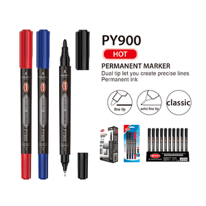 Pennarello Permanente BEIFA PY900 a Doppia <span class=keywords><strong>Punta</strong></span> <span class=keywords><strong>Fine</strong></span> ed Extra <span class=keywords><strong>Fine</strong></span>, Inchiostro a Base di Alcool, Nero Blu Rosso - Product Image 1