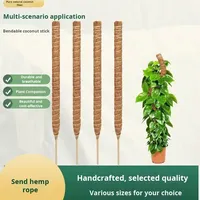 C354 Penyangga Tanaman Bentuk Batang Kelapa Lentur, Tiang Lumut, Penopang Tanaman, Hijau, Untuk Radish, Monstera, Berkebun