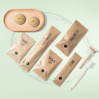 Produits biodégradables, fournitures Airbnb, fournitures hôtelières de haute qualité, ensemble de pailles, kit de bienvenue Airbnb, ensemble d'articles de toilette jetables pour hôtel