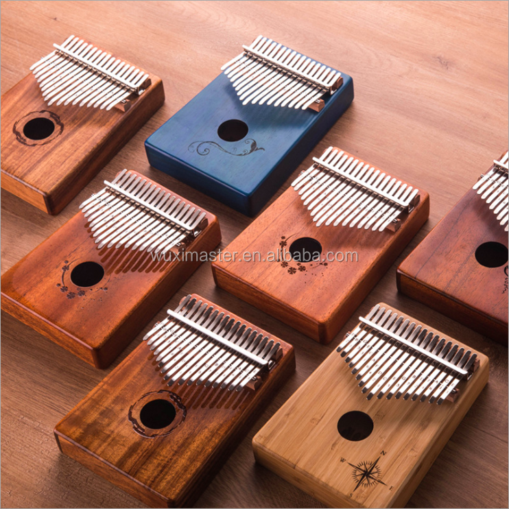 Top Selling Amazon Sapele Finger Piano Kalimba 17 Key With Bag