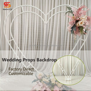 Mịn tim Shape kim loại khung kim loại màu trắng vòm Backdrop đứng cho nàng tiên cá sự kiện - Product Image 2