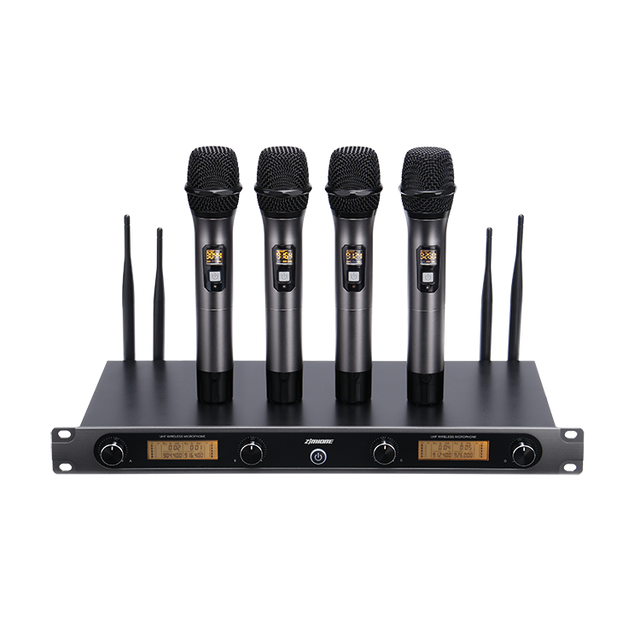 Zimhome Professional Audio, Video & Lighting Old New 8 Channel 4 UHF Dynamic Wireless Microphone System