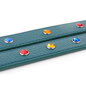 Venta al por mayor personalizado colorido impermeable Pu cuero Rhinestone perro Collar Bling brillante Pu cuero gato Collar - Product Image 3