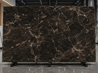 Dalles et carreaux en marbre noir Emperador chinois pour murs décoratifs, îlots de cuisine, comptoirs, meubles-lavabos, carrelages de sol et escaliers