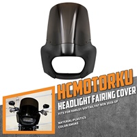 Cache-phare avant de 15 pouces avec déflecteur de vent pour Harley Softail Fat Bob FXFB 114 FXFBS 2018 et versions ultérieures