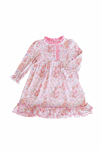 GLD1581 Custom <b>Baby</b> Girl Easter Rabbit flowers pink bows Print Breathable Knee-Length <b>Dress</b> Children Wholesale - Product Image 2