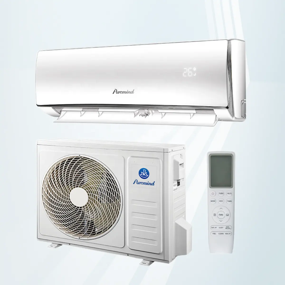 Purecordatorio-inversor de refrigeración R410a, solo aire acondicionado de tipo residencial, uso doméstico, aire acondicionado dividido montado en la pared, 12000Btu 12K