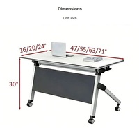 Table de conférence moderne de 47 à 71 pouces de large (4 à 6 pieds) pour 4 personnes avec base en métal et tiroirs en bois massif