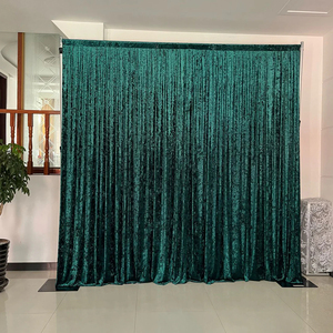 High Quality <strong>Gold</strong> Velour Curtain <strong>Backdrop</strong> 5ft by 20ft New Arrival Detachable Velvet Drape Photo Booth <strong>Backdrop</strong> for Photography - Product Image 3