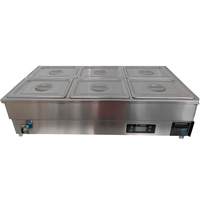 6T Elektrische RVS 201/304 gepolijste afwerking tafelblad voor restaurant voedselwarmer & verwarming commerciële keukenopslag