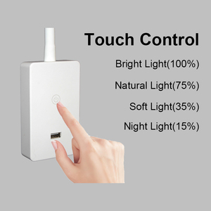 Modern Touch Control Flexible Neck <strong>Memory</strong> Function <strong>LED</strong> Wall <strong>Lamp</strong> Reading Light with <strong>USB</strong> 2A Charging - Product Image 4