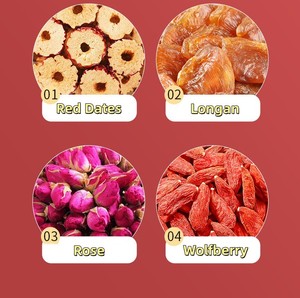 Thé santé de qualité supérieure en sachet, mélange d'herbes chinoises, thé pour l'utérus, dattes rouges, longanes, baies de goji, thé aux fleurs de rose, 10g/sachet - Product Image 3