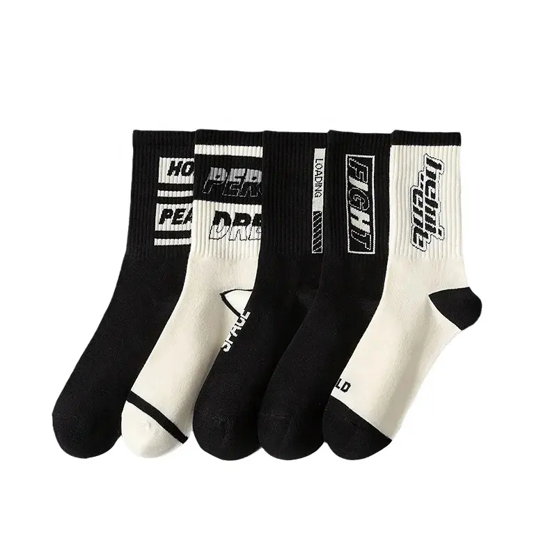 Calcetines deportivos antideslizantes resistentes al desgaste OEM de alta calidad con logotipo personalizado, calcetines de baloncesto de algodón para hombre, sin pedido mínimo