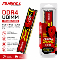 PUSKILL DDR4 UDIMM RAM de bureau 8 Go 16 Go 32 Go 2666 3200 3600 MHz Module de mémoire haute vitesse pour PC de jeu Ordinateur de bureau