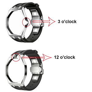Boîtier et bracelet en acier inoxydable de luxe Lionorm pour la conversion de montre de poche <span class=keywords><strong>Swatch</strong></span> Royal Pop, kit de modification Savonnette avec couronne à 3 heures - Product Image 2
