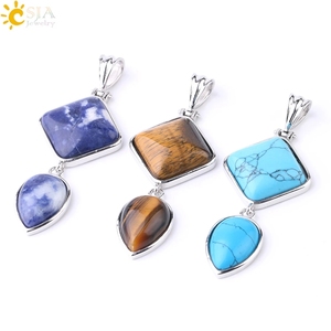 CSJA-Colgante de cuarzo con piedra Natural, colgante de cuarzo con energía escalar, fabricación de joyas, F814, venta al por mayor - Product Image 3