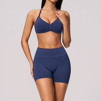 Conjunto Deportivo Sin Costuras para Mujer, Ropa de Gimnasio, 2 Piezas, Conjuntos de Fitness, Sujetador Deportivo para Mujer