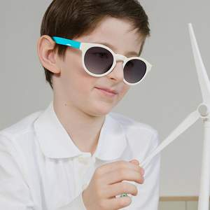 Yeni ucuz Trend yuvarlak fabrika toptan moda özel tasarımcı erkek kız çocuklar güneş gözlüğü çocuk Shades güneş gözlüğü - Product Image 1