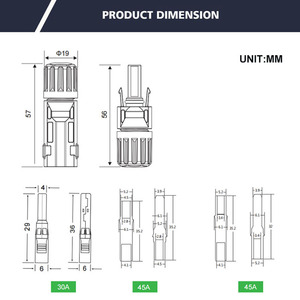 Connettori DC Impermeabili PPO 2.5mm 4mm 6mm per Cavi Fotovoltaici, Connettori MC 1000vdc per Pannelli Solari - Product Image 4