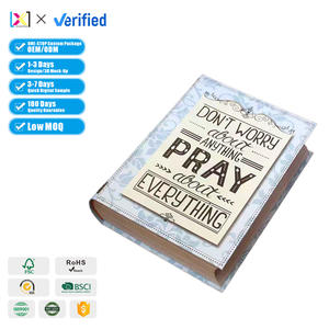 Оптовая продажа, индивидуальная печать, упаковка в винтажном стиле с магнитной застежкой, ложные полые декоративные коробки в форме книги - Product Image 1