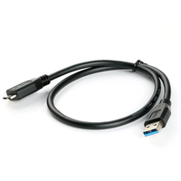 Kabel USB 3.0 Micro B Pengisian Data Kecepatan Tinggi 5Gbps untuk Hard Drive Eksternal SDD HDD