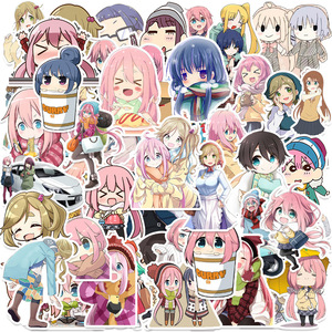 50 autocollants amusants d'anime Nadeshiko Kagamihara <span class=keywords><strong>Yuru</strong></span> Camp Laid Back Camp - Product Image 6