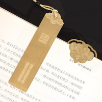 Ensemble cadeau de marque-pages de luxe personnalisés en laiton, marque-pages métalliques dorés étanches, imprimés en typographie, avec pompon en soie, boîte haut de gamme pour