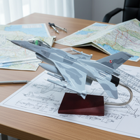 Modèle d'avion de l'Armée de l'Air F16 en résine, échelle 1/48, 31 cm, fait main, pour usage promotionnel avec impression sérigraphique, marque Tongde, simulation