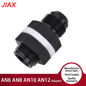 Conector de pasamanos para celda de combustible AN12 mecanizado por CNC, de aluminio anodizado negro, para modificación del sistema de combustible de coches de carreras. - Product Image 4