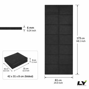 Tapis de sol pliable en PVC 173x61cm 6mm pour tapis de course, antidérapant, absorbant les chocs, pour équipement de sport, OEM, vente en gros - Product Image 4