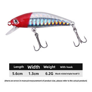 55mm 6g 3D Top eau Pesca flottant vairon appât artificiel Wobbler ABS fait leurre équipement <span class=keywords><strong>de</strong></span> pêche <span class=keywords><strong>pour</strong></span> bar truite océan bateau - Product Image 3