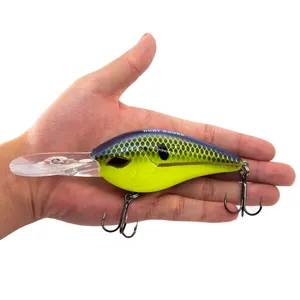 Sıkı wiggle sıcak satış yapay lures krank yem 3D holografik gözleri toptan Crankbait sert balıkçılık cazibesi