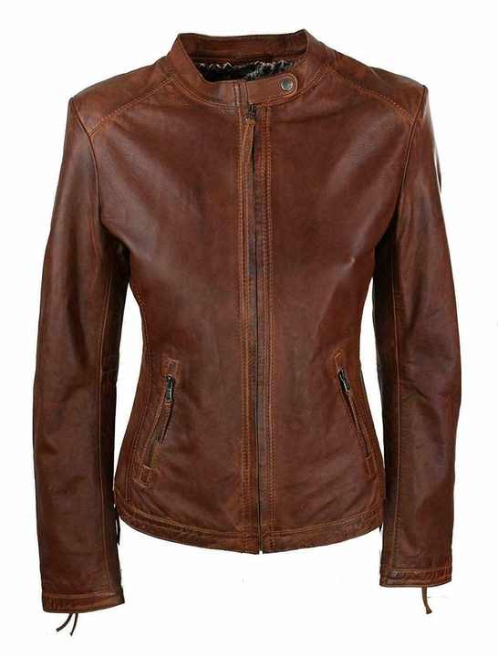 Red Breathable PU Leather Lady Bomber Cross-Zipper Biker Outerwear Fashion Short-Jacket Lambskin Cowhide Style Motorcycle Coat