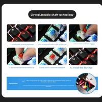 87-key Wired Gaming Mechanical Keyboard Blue Black Tea Red Switch Customizable PUBG Landscape Basketball Themed Hot-swappable