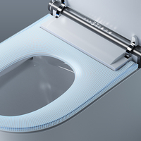 WC intelligent monobloc allongé en céramique avec pompe intégrée, siège chauffant, protection en mousse, télécommande, double chasse d'eau, drainage en P/S
