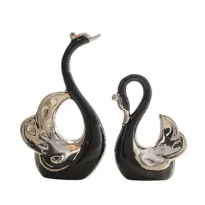 Creative Ceramic Swan Statue Elegant and Beautiful Table Decoration for Living Room Home Decor Gift