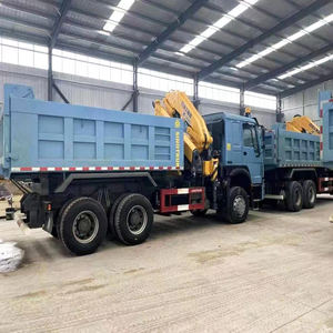 HOWO 6x4 8T 10T משאית רכוב מנוף עם משליך תיבת 10T טלסקופי ום מנוף ישר מנוף משאית מוצרים לבנים עץ משאית - Product Image 3