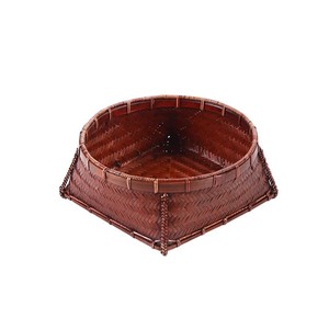 Handmade <b>Bamboo</b> Woven Round Storage Basket Vintage Style Food <b>Container</b> For Tea Ceremony Snacks Dried Fruit Peanuts - Product Image 5