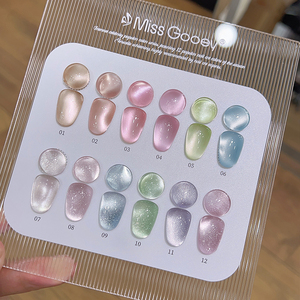 Miss Gooey новый продукт ледяной кристалл желе кошачий глаз набор гель-лаков оптом 12 видов цветов магнитный лак для ногтей профессиональный маникюрный салон - Product Image 6