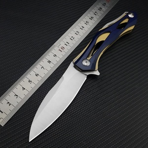 Cuchillo de bolsillo para caza al aire libre con hoja de 3.54 pulgadas 8Cr13Mov, cuchillo plegable EDC 8Cr13Mov para camping, cuchillo para camping al aire libre DIY OEM. - Product Image 6